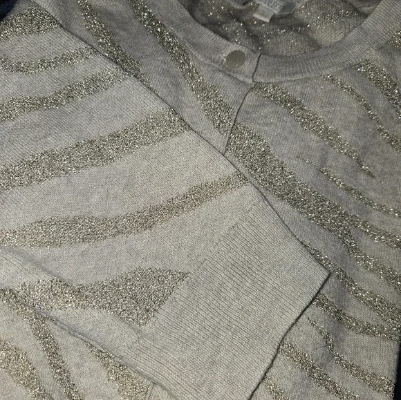 Talbots Metallic Gold and Cream Sweater - Picture 3 of 3